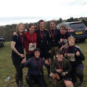 Amy Murray-Evans and her group of friends completing Tough Mudder