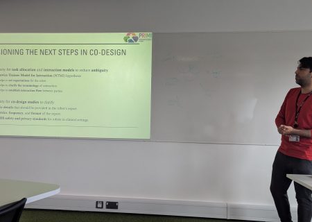 Hamed presenting his research