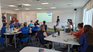 Liam Humphrey delivering his lunch and learn session