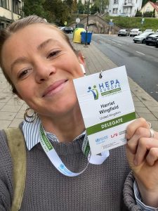 Harriet Wingfield at the HEPA conferrence