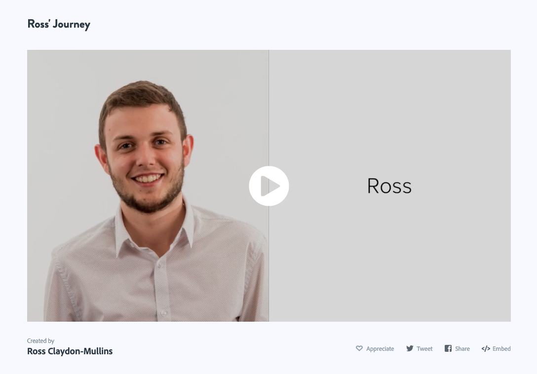 image link to video of Ross Claydon-Mullins' story